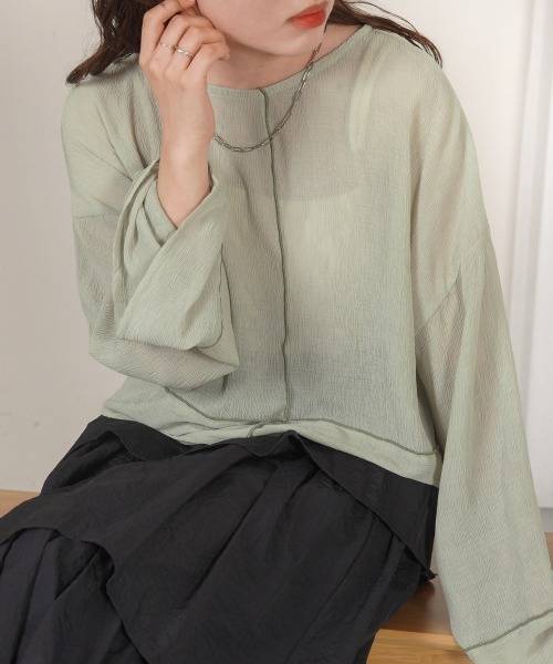 Bab(バブ)の「2WAYカーディガントップス(カーディガン/ボレロ・レディース・アイボリー/ピンク/グリーン・M)」の21枚目の写真