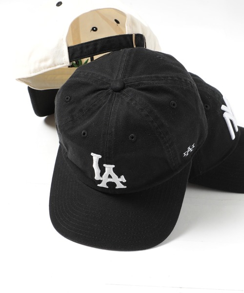 AMERICAN NEEDLE（アメリカンニードル）の「【AMERICAN NEEDLE】LA NY ロゴクラシックキャップ（キャップ・メンズ・ブラック/アイボリー/ブラック系その他2/ブラック系その他3/オフホワイト/ブラック系その他4/アイボリー系2/ベージュ/アイボリー系3/アイボリー系4/アイボリー系5・FREE）」の4枚目の写真
