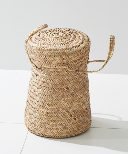 蓋つき筒型カゴ