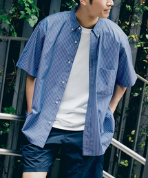 417 EDIFICE | 【Essential / エッセンシャル】ボタンダウンストライプシャツ S/S(シャツ/ブラウス)