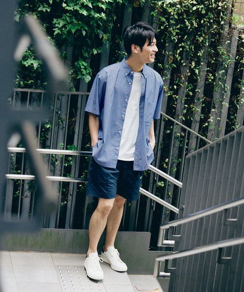 417 EDIFICE(フォーワンセブンエディフィス)の「【Essential / エッセンシャル】ボタンダウンストライプシャツ S/S(シャツ/ブラウス・メンズ・その他9/マルチ/その他2/その他10/ブルー/スカイブルー/サックスブルー・LARGE/MEDIUM/SMALL)」の9枚目の写真