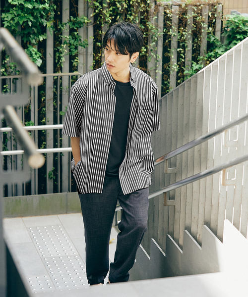 417 EDIFICE(フォーワンセブンエディフィス)の「【Essential / エッセンシャル】ボタンダウンストライプシャツ S/S(シャツ/ブラウス・メンズ・その他9/マルチ/その他2/その他10/ブルー/スカイブルー/サックスブルー・LARGE/MEDIUM/SMALL)」の18枚目の写真