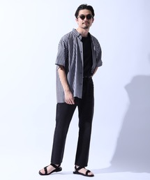 417 EDIFICE | 【Essential / エッセンシャル】ボタンダウンストライプシャツ S/S(シャツ/ブラウス)