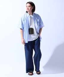 417 EDIFICE | 【Essential / エッセンシャル】ボタンダウンストライプシャツ S/S(シャツ/ブラウス)