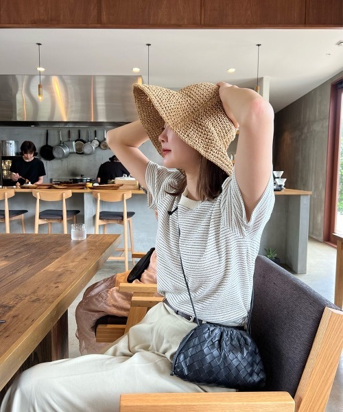 Amiur（エミレ）の「useful soft straw hat（ハット・レディース・ベージュ/ライトベージュ・FREE）」の3枚目の写真