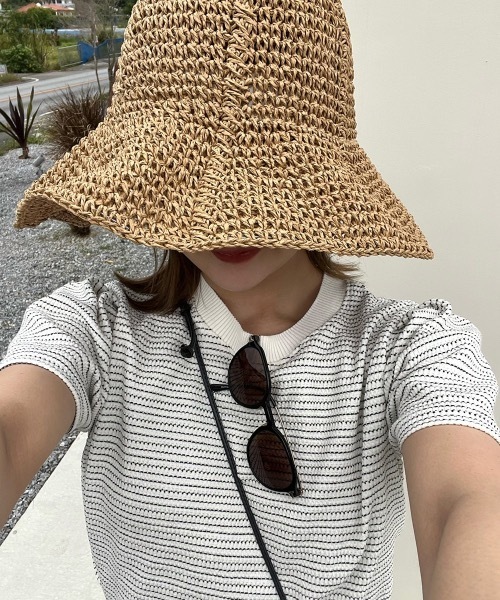 Amiur（エミレ）の「useful soft straw hat（ハット・レディース・ベージュ/ライトベージュ・FREE）」の4枚目の写真