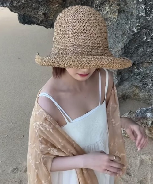 Amiur（エミレ）の「useful soft straw hat（ハット・レディース・ベージュ/ライトベージュ・FREE）」の11枚目の写真