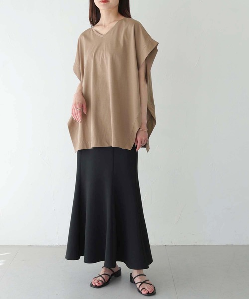 vingtrois（バントロア）の「【Vingtrois】ドライタッチコットンカットベスト（Tシャツ/カットソー・レディース・ブラック/グレイッシュベージュ/オフホワイト・M）」の17枚目の写真