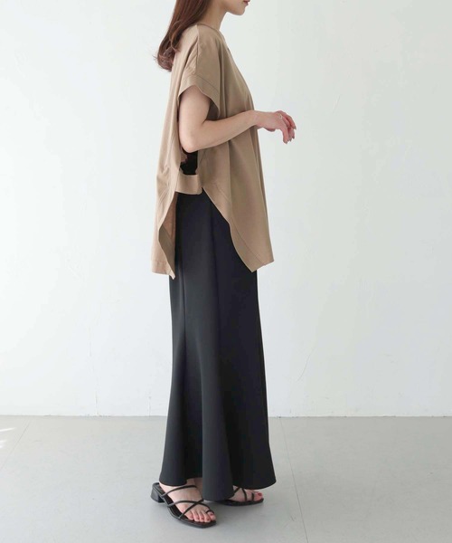 vingtrois（バントロア）の「【Vingtrois】ドライタッチコットンカットベスト（Tシャツ/カットソー・レディース・ブラック/グレイッシュベージュ/オフホワイト・M）」の13枚目の写真