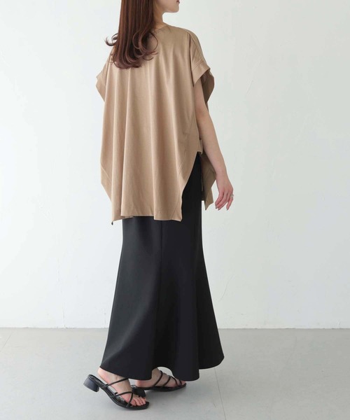 vingtrois（バントロア）の「【Vingtrois】ドライタッチコットンカットベスト（Tシャツ/カットソー・レディース・ブラック/グレイッシュベージュ/オフホワイト・M）」の10枚目の写真