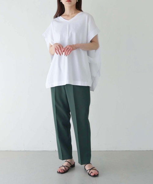 vingtrois（バントロア）の「【Vingtrois】ドライタッチコットンカットベスト（Tシャツ/カットソー・レディース・ブラック/グレイッシュベージュ/オフホワイト・M）」の15枚目の写真