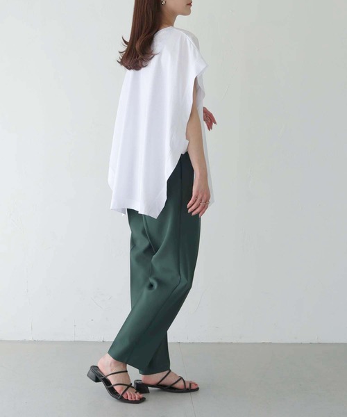 vingtrois（バントロア）の「【Vingtrois】ドライタッチコットンカットベスト（Tシャツ/カットソー・レディース・ブラック/グレイッシュベージュ/オフホワイト・M）」の8枚目の写真