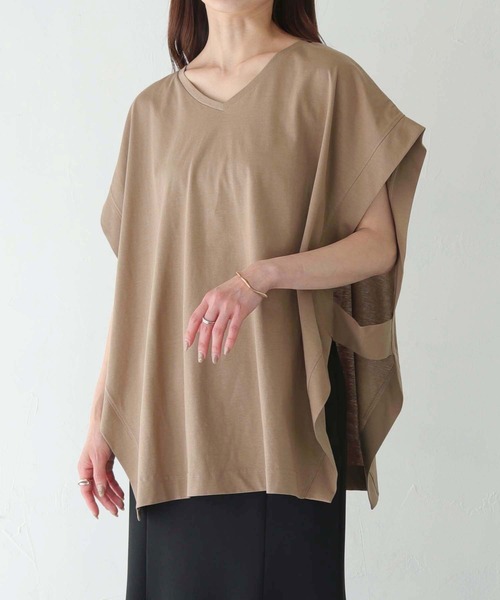 vingtrois（バントロア）の「【Vingtrois】ドライタッチコットンカットベスト（Tシャツ/カットソー・レディース・ブラック/グレイッシュベージュ/オフホワイト・M）」の21枚目の写真