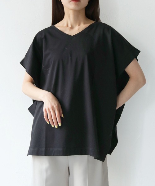 vingtrois（バントロア）の「【Vingtrois】ドライタッチコットンカットベスト（Tシャツ/カットソー・レディース・ブラック/グレイッシュベージュ/オフホワイト・M）」の20枚目の写真