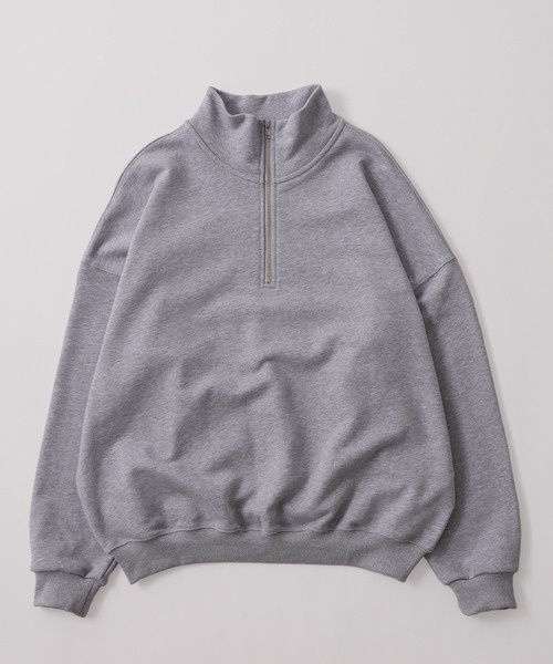 meltum(メルタム)の「【meltum/メルタム】HALF ZIP SWEAT - ハーフジップスウェット(スウェット・メンズ・ブラック/オートミール/クリーム/ブラウン/グレー・FREE)」の6枚目の写真