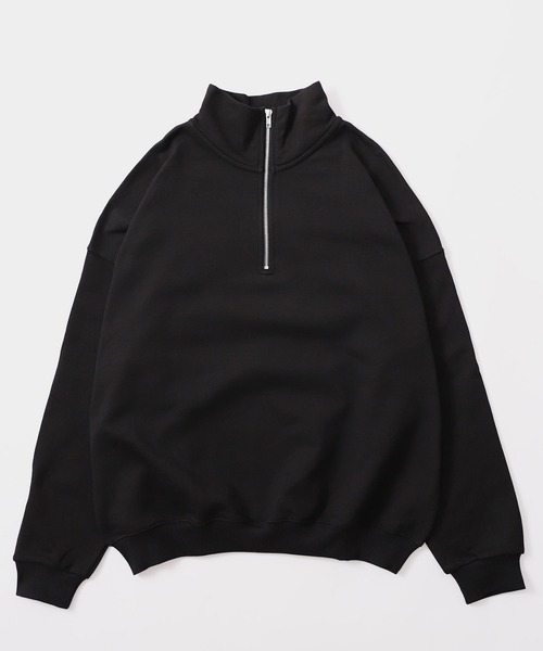 meltum(メルタム)の「【meltum/メルタム】HALF ZIP SWEAT - ハーフジップスウェット(スウェット・メンズ・ブラック/オートミール/クリーム/ブラウン/グレー・FREE)」の9枚目の写真