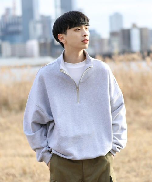 meltum(メルタム)の「【meltum/メルタム】HALF ZIP SWEAT - ハーフジップスウェット(スウェット・メンズ・ブラック/オートミール/クリーム/ブラウン/グレー・FREE)」の17枚目の写真