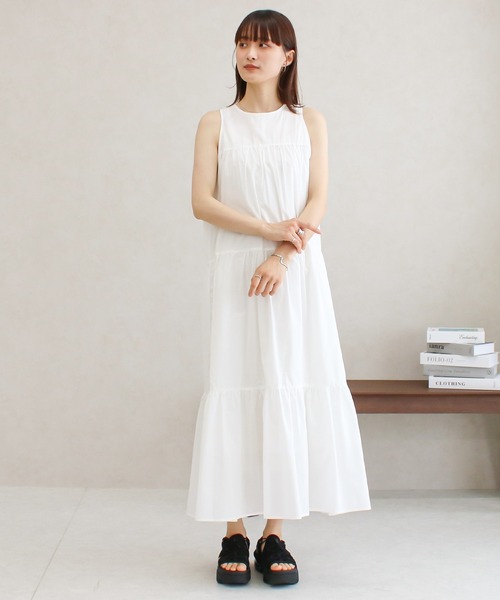 Social GIRL(ソーシャルガール)の「アメリカンスリーブティアードワンピース(ワンピース・レディース・ブラック/ブルー/ブラウン/オフホワイト/イエロー・M)」の2枚目の写真