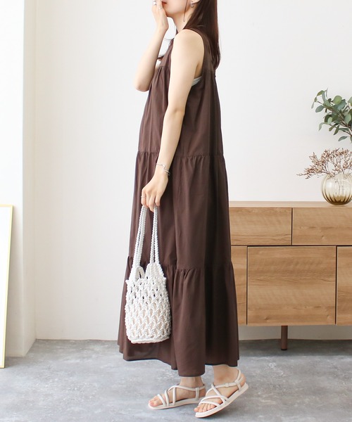 Social GIRL(ソーシャルガール)の「アメリカンスリーブティアードワンピース(ワンピース・レディース・ブラック/ブルー/ブラウン/オフホワイト/イエロー・M)」の15枚目の写真