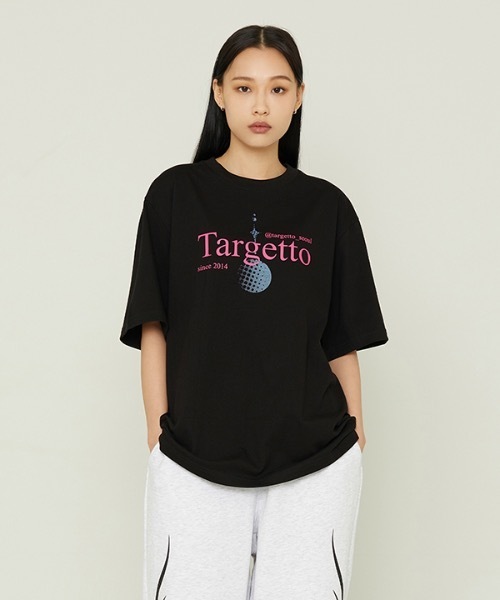 TARGETTO（ターゲット）の「【TARGETTO 】ウォータードロップ ロゴ Tシャツ / WATER DROP LOGO TEE SHIRT（Tシャツ/カットソー・レディース・ブラック/ホワイト・1/2）」の2枚目の写真