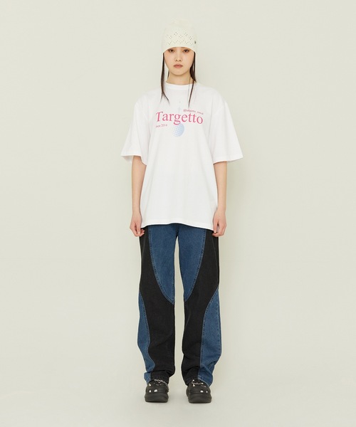 TARGETTO（ターゲット）の「【TARGETTO 】ウォータードロップ ロゴ Tシャツ / WATER DROP LOGO TEE SHIRT（Tシャツ/カットソー・レディース・ブラック/ホワイト・1/2）」の12枚目の写真
