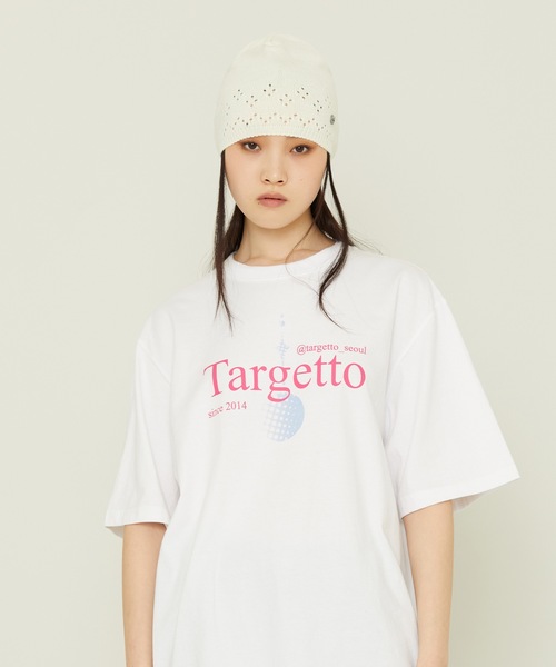 TARGETTO（ターゲット）の「【TARGETTO 】ウォータードロップ ロゴ Tシャツ / WATER DROP LOGO TEE SHIRT（Tシャツ/カットソー・レディース・ブラック/ホワイト・1/2）」の5枚目の写真