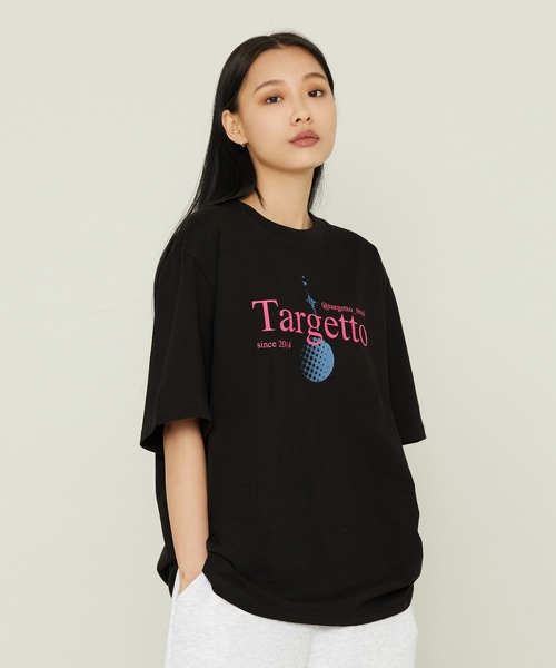 TARGETTO（ターゲット）の「【TARGETTO 】ウォータードロップ ロゴ Tシャツ / WATER DROP LOGO TEE SHIRT（Tシャツ/カットソー・レディース・ブラック/ホワイト・1/2）」の3枚目の写真