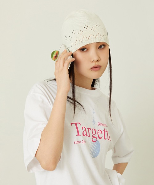 TARGETTO（ターゲット）の「【TARGETTO 】ウォータードロップ ロゴ Tシャツ / WATER DROP LOGO TEE SHIRT（Tシャツ/カットソー・レディース・ブラック/ホワイト・1/2）」の7枚目の写真