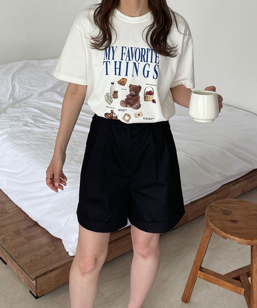 LE MORE（リモア）の「My Favorite Things プリントTシャツ（Tシャツ/カットソー・レディース・ホワイト/クリーム・FREE）」の2枚目の写真