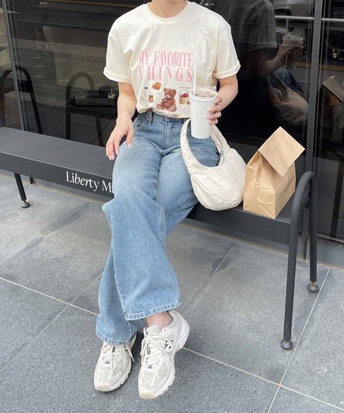 LE MORE（リモア）の「My Favorite Things プリントTシャツ（Tシャツ/カットソー・レディース・ホワイト/クリーム・FREE）」の9枚目の写真
