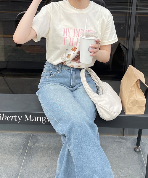LE MORE（リモア）の「My Favorite Things プリントTシャツ（Tシャツ/カットソー・レディース・ホワイト/クリーム・FREE）」の10枚目の写真