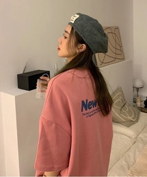 BARELY BLUE（ベアリーブルー）の「【 BARELY BLUE / ベアリーブルー 】 ビッグシルエット Newtro ロゴ Tシャツ（Tシャツ/カットソー）」