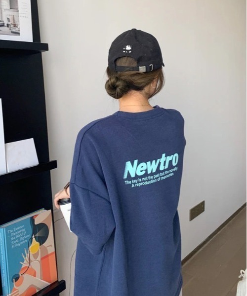BARELY BLUE（ベアリーブルー）の「【 BARELY BLUE / ベアリーブルー 】 ビッグシルエット Newtro ロゴ Tシャツ（Tシャツ/カットソー・レディース・オフホワイト/ピンク/ネイビー・FREE）」の10枚目の写真