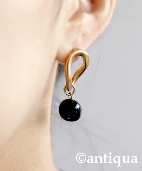 antiqua（アンティカ）の「ストーンモチーフピアス（ピアス（両耳用）・レディース・シルバー/ゴールド・FREE）」の8枚目の写真