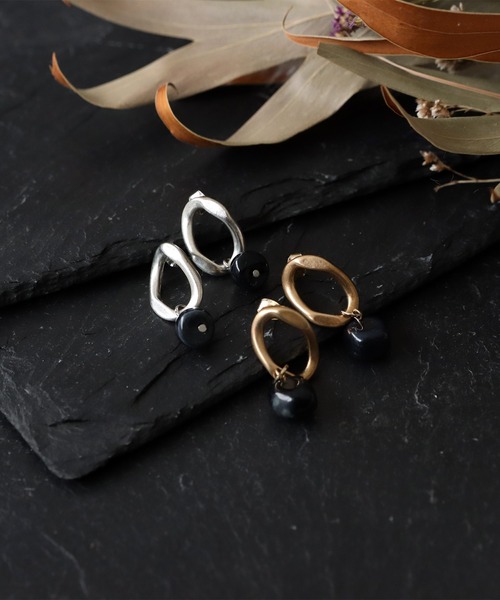 antiqua（アンティカ）の「ストーンモチーフピアス（ピアス（両耳用）・レディース・シルバー/ゴールド・FREE）」の3枚目の写真