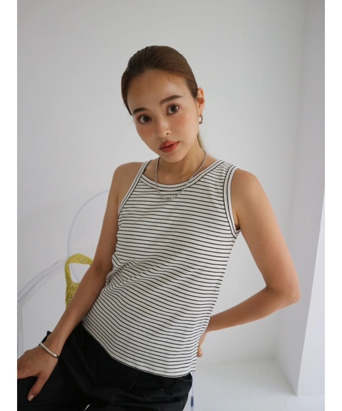 TRUNC（トランクエイティーエイト）の「Asymmetry Tank Top（タンクトップ・レディース・ブラック/ホワイト系その他・FREE）」の19枚目の写真