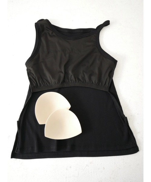 TRUNC（トランクエイティーエイト）の「Asymmetry Tank Top（タンクトップ・レディース・ブラック/ホワイト系その他・FREE）」の4枚目の写真