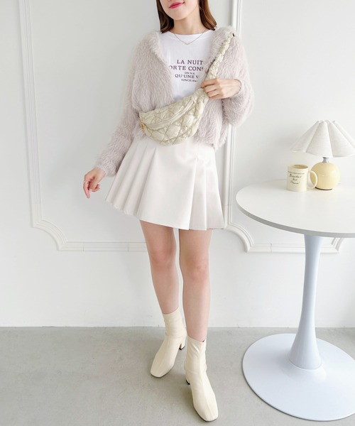 LULULEMON サイズ6 ホワイト プリーツミニスカート ハイウエスト プリーツオープンニット ハイライズテニススカート | スカート