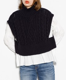 AMERICAN RAG CIE | タートルケーブルニットベスト(ベスト)