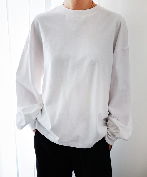 evernavy（エバーネイビー）の「ボリュームスリーブ長袖Tシャツ（Tシャツ/カットソー・レディース・ホワイト/ネイビー/ブラック・M）」の15枚目の写真