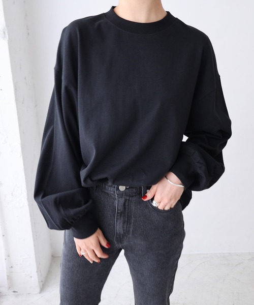 新品 定価18,700円　ボリュームスリーブ カットソー 1 長袖 オーバサイズ セール】ボリュームスリーブ長袖Tシャツ（Tシャツ/カットソー