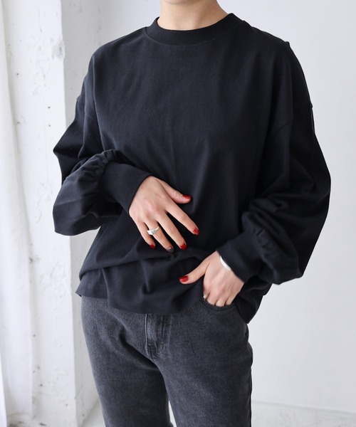セール】ボリュームスリーブ長袖Tシャツ（Tシャツ/カットソー