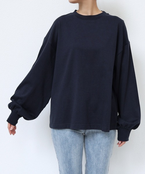 新品 定価18,700円　ボリュームスリーブ カットソー 1 長袖 オーバサイズ セール】ボリュームスリーブ長袖Tシャツ（Tシャツ/カットソー