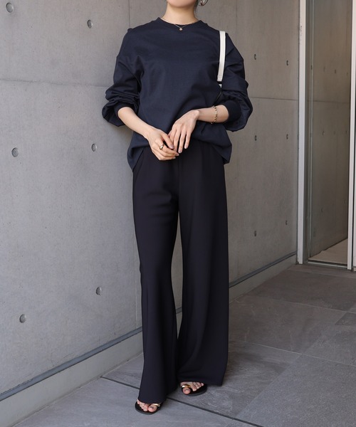 evernavy（エバーネイビー）の「ボリュームスリーブ長袖Tシャツ（Tシャツ/カットソー・レディース・ホワイト/ネイビー/ブラック・M）」の12枚目の写真