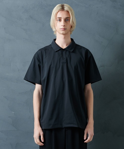 STUDIOUS(ステュディオス)の「【A+TOKYO/エープラストウキョウ】ATHLETEハーフスリーブポロシャツ(ポロシャツ・メンズ・ブラック/ライトグレー・1/2)」の4枚目の写真