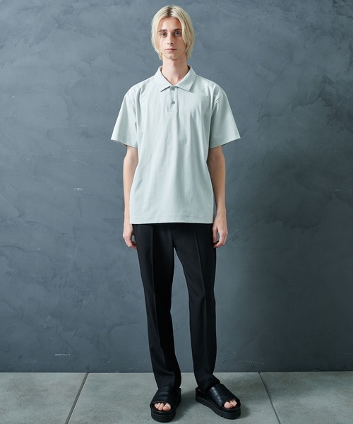 STUDIOUS(ステュディオス)の「【A+TOKYO/エープラストウキョウ】ATHLETEハーフスリーブポロシャツ(ポロシャツ・メンズ・ブラック/ライトグレー・1/2)」の11枚目の写真