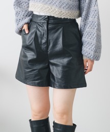 Kastane | 【2023AWカタログ掲載アイテム/SETUP対応】フェイクレザーショートパンツ(その他パンツ)