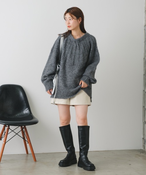 Kastane(カスタネ)の「【SETUP対応】フェイクレザーショートパンツ(その他パンツ・レディース・アイボリー/ブラック・FREE)」の16枚目の写真