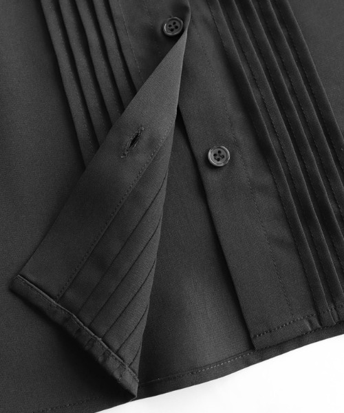 Pierrot（ピエロ）の「フリルネックピンタックブラウス（シャツ/ブラウス・レディース・ネイビー系/オフホワイト/ブラック/ホワイト系/ネイビー/グレー/ライトベージュ・L/M）」の13枚目の写真