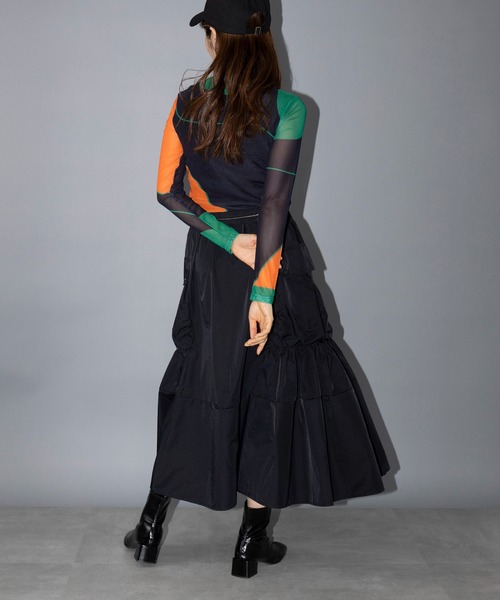 SETUP7（セットアップセブン）の「【SETUP7】ドローストリングミリタリーカーゴスカート KNF030（スカート・レディース・ブルー/ブラック/カーキ・FREE）」の22枚目の写真